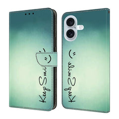 Crystal-Like Painted Vegan Leather Phone Case, For iPhone 17