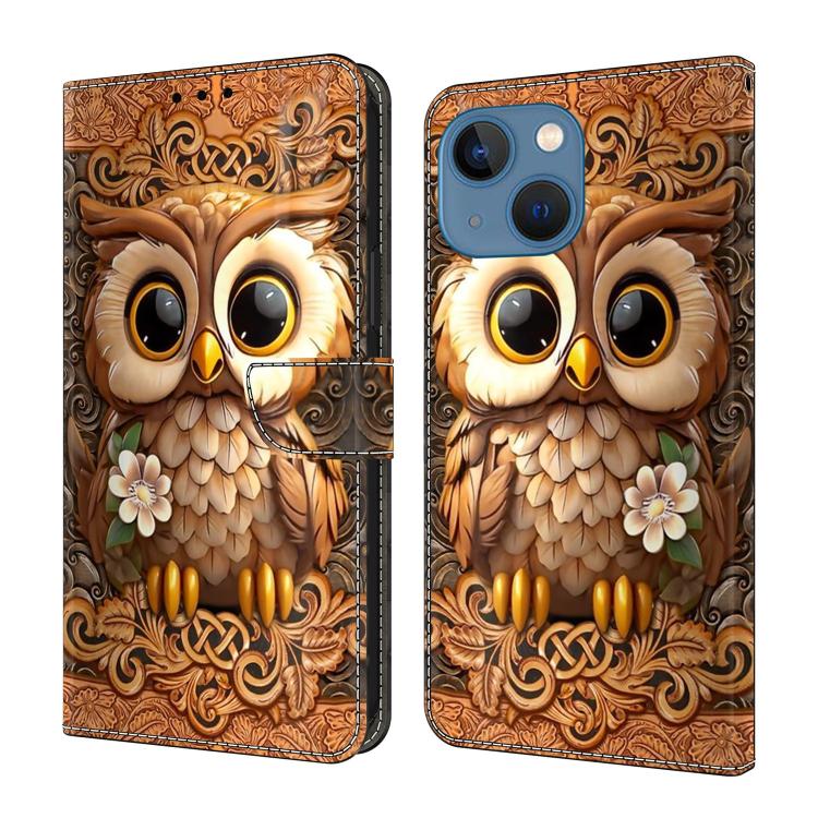 Crystal-Like Painted Vegan Leather Phone Case, For iPhone 14 / 13