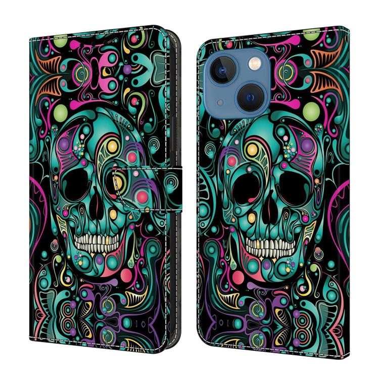 Crystal-Like Painted Vegan Leather Phone Case, For iPhone 14 / 13