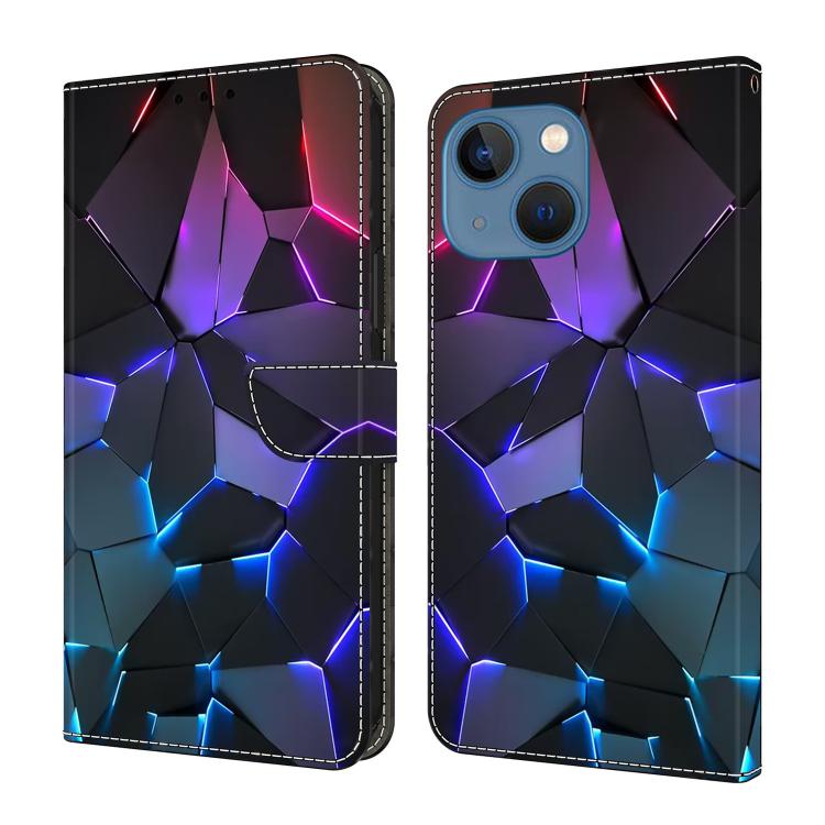 Crystal-Like Painted Vegan Leather Phone Case, For iPhone 14 / 13