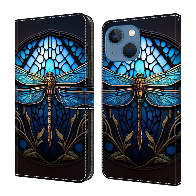 Crystal-Like Painted Vegan Leather Phone Case, For iPhone 14 / 13