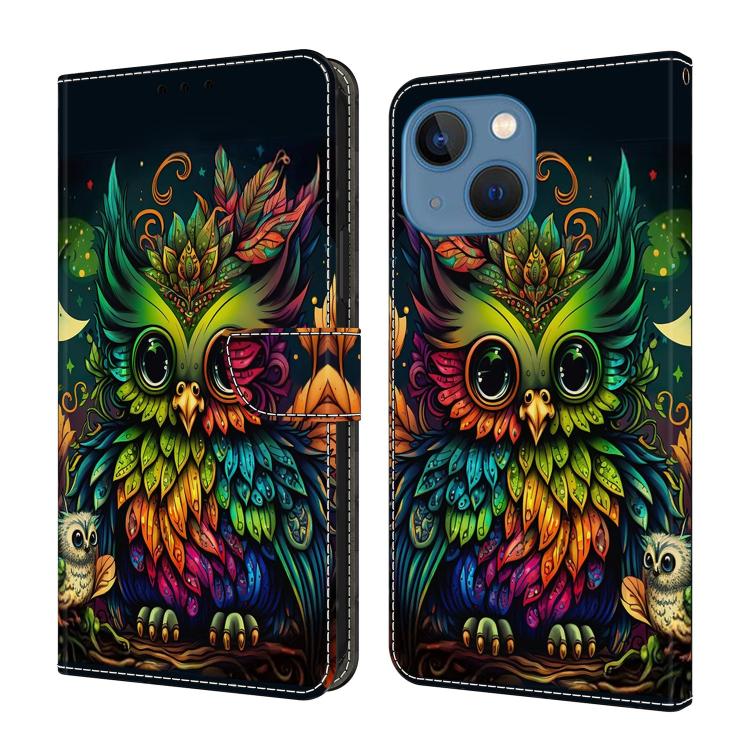 Crystal-Like Painted Vegan Leather Phone Case, For iPhone 14 / 13