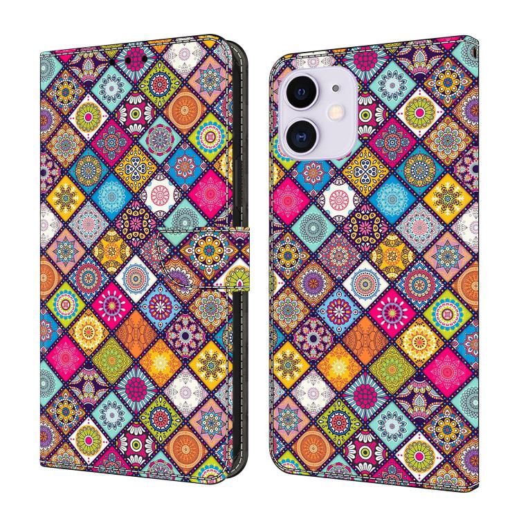 Crystal-Like Painted Vegan Leather Phone Case, For iPhone 11