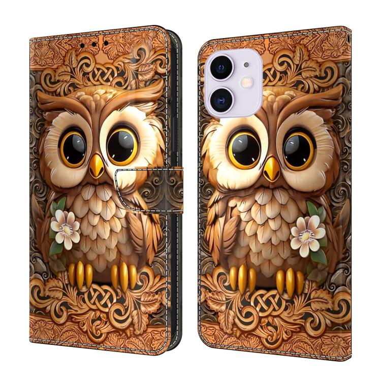Crystal-Like Painted Vegan Leather Phone Case, For iPhone 11