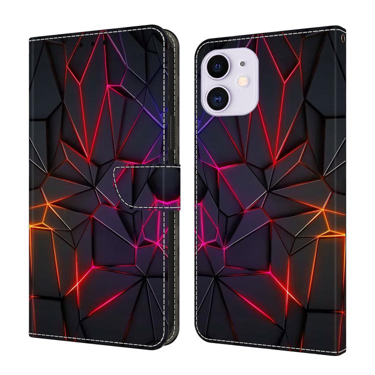 Crystal-Like Painted Vegan Leather Phone Case, For iPhone 11