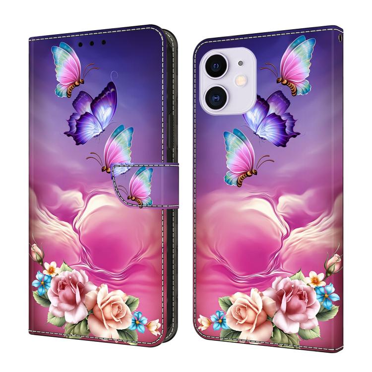 Crystal-Like Painted Vegan Leather Phone Case, For iPhone 11