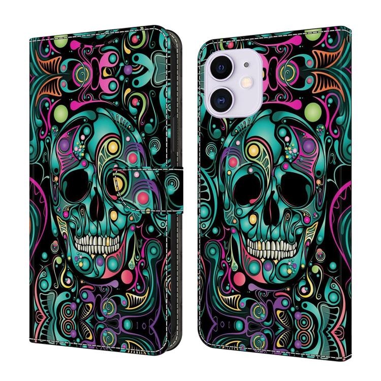 Crystal-Like Painted Vegan Leather Phone Case, For iPhone 11