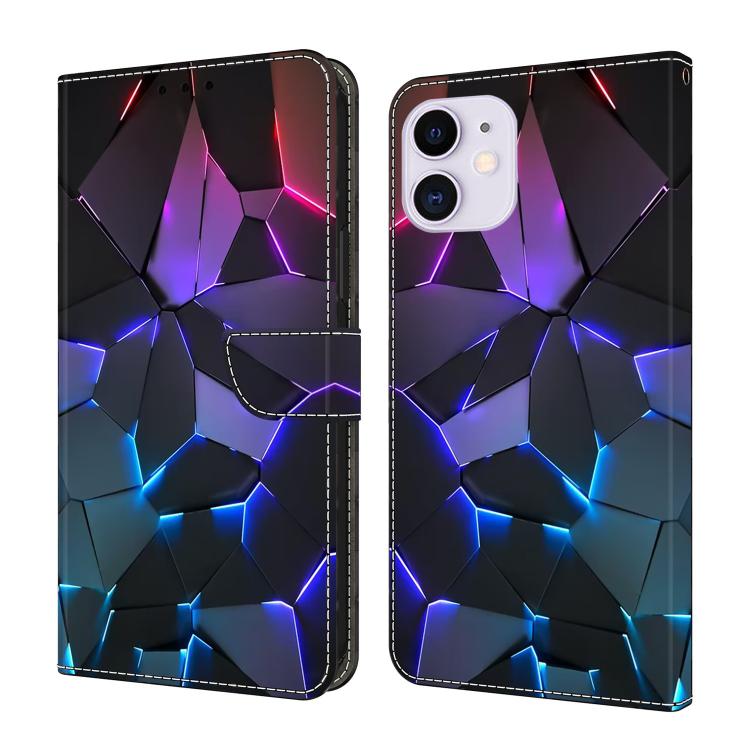 Crystal-Like Painted Vegan Leather Phone Case, For iPhone 11