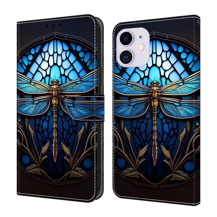 Crystal-Like Painted Vegan Leather Phone Case, For iPhone 11