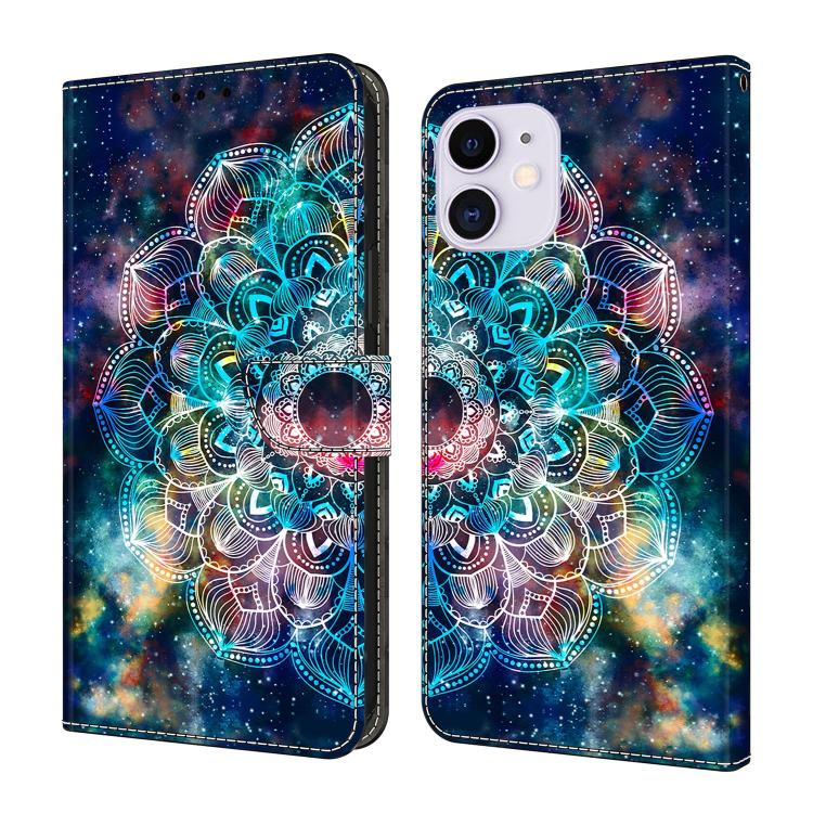 Crystal-Like Painted Vegan Leather Phone Case, For iPhone 11