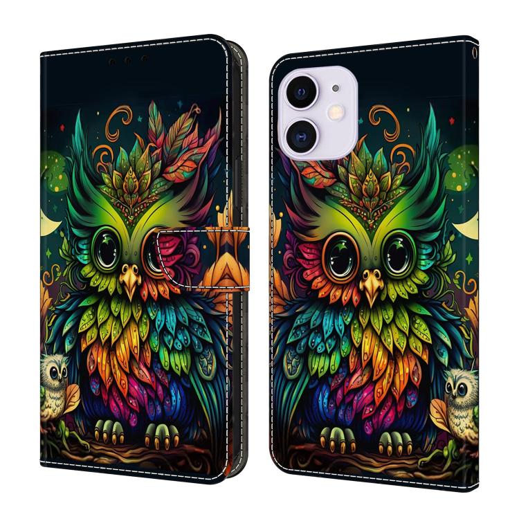 Crystal-Like Painted Vegan Leather Phone Case, For iPhone 11