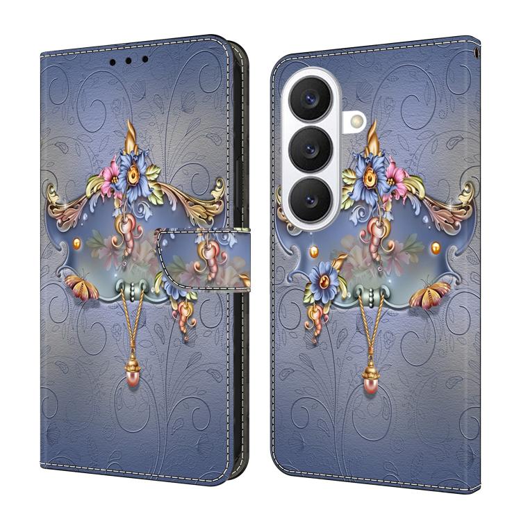 Crystal-Like Painted Vegan Leather Phone Case, For Samsung Galaxy S26+ 5G