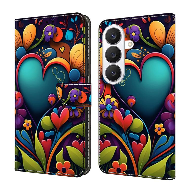 Crystal-Like Painted Vegan Leather Phone Case, For Samsung Galaxy S26+ 5G