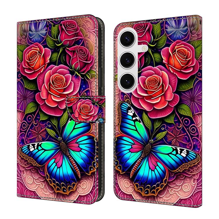 Crystal-Like Painted Vegan Leather Phone Case, For Samsung Galaxy S23+ 5G