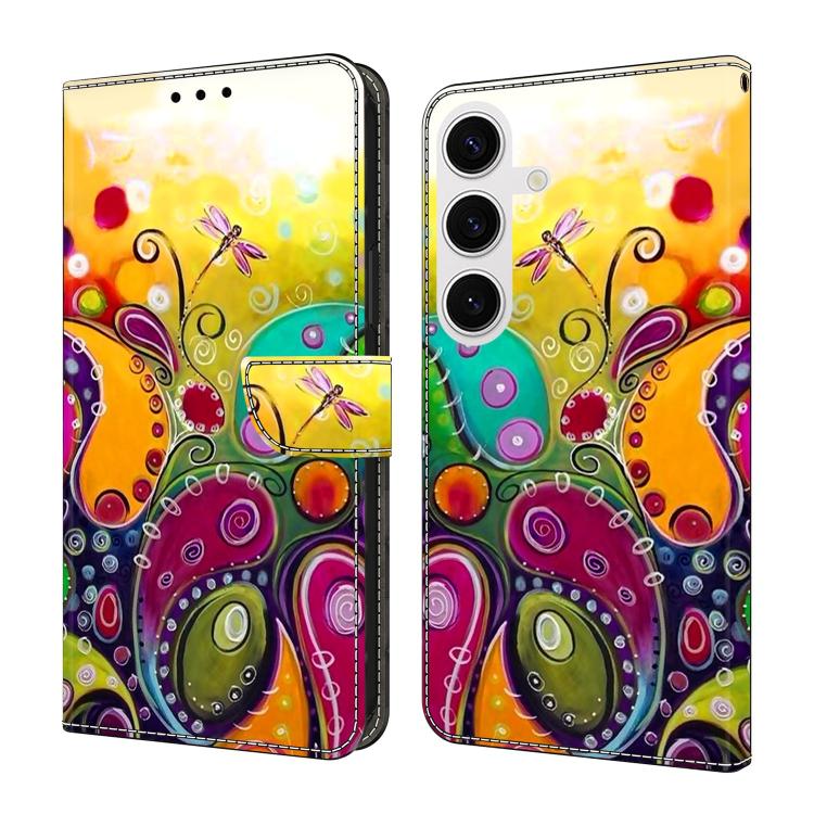 Crystal-Like Painted Vegan Leather Phone Case, For Samsung Galaxy S23+ 5G