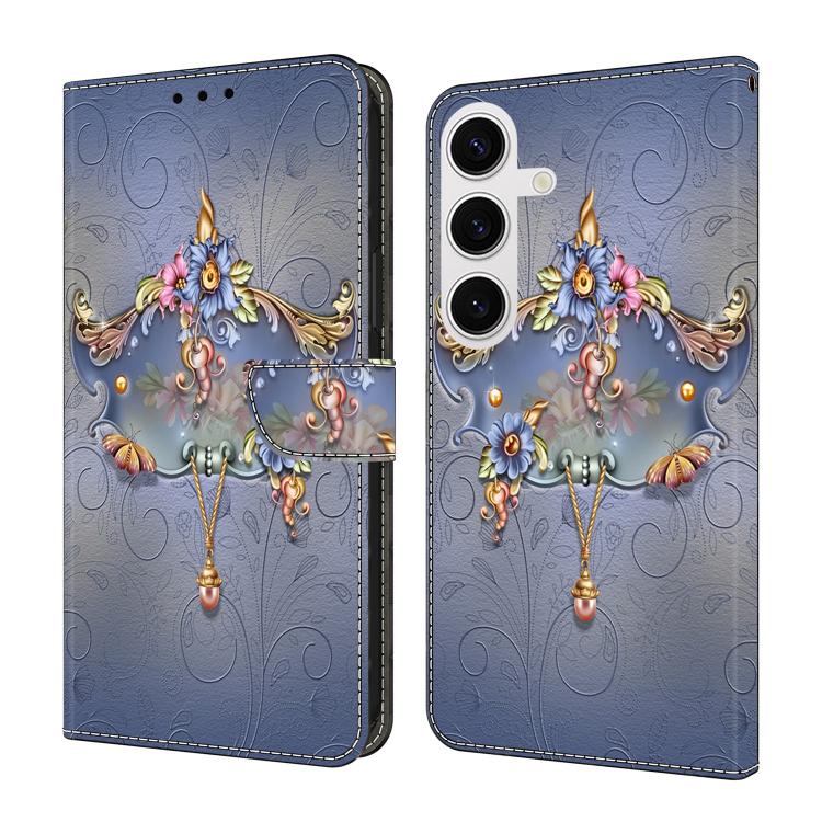 Crystal-Like Painted Vegan Leather Phone Case, For Samsung Galaxy S23+ 5G