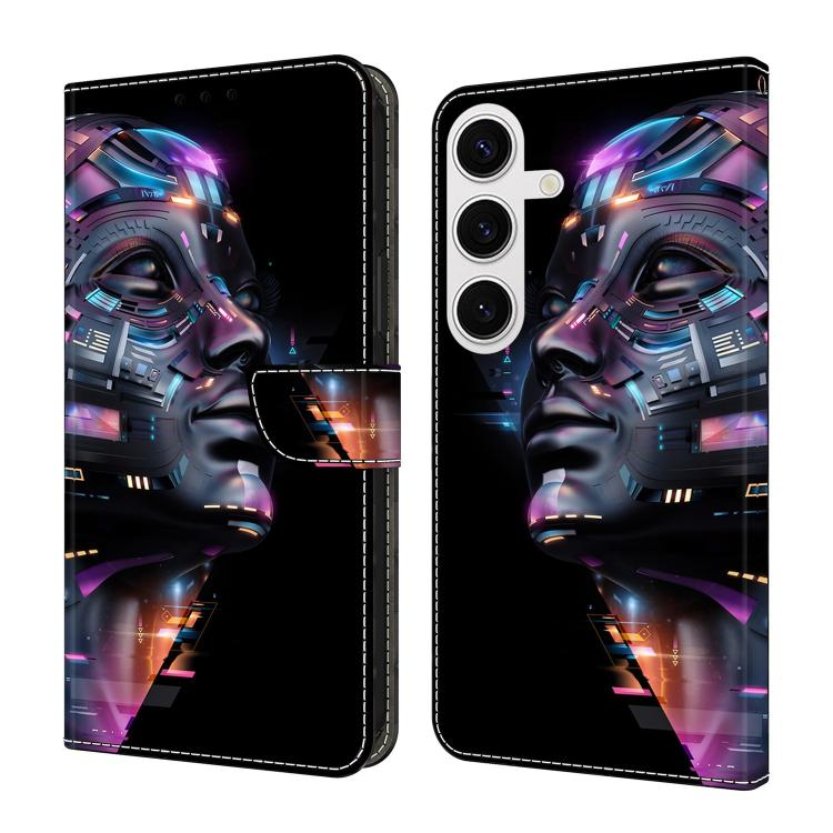 Crystal-Like Painted Vegan Leather Phone Case, For Samsung Galaxy S23+ 5G