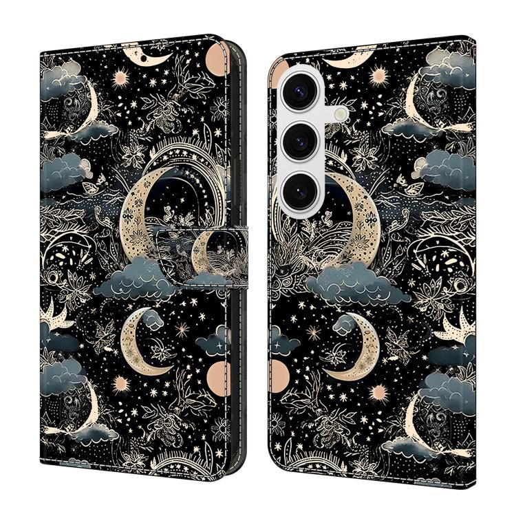 Crystal-Like Painted Vegan Leather Phone Case, For Samsung Galaxy S23+ 5G
