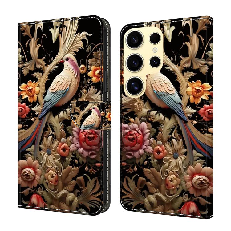 Crystal-Like Painted Vegan Leather Phone Case, For Samsung Galaxy S23 Ultra 5G