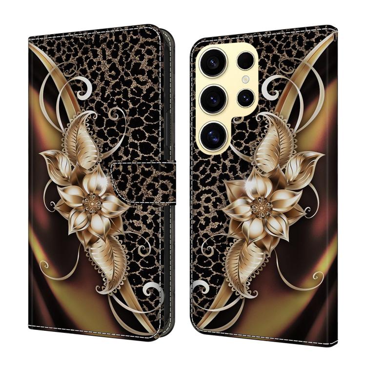 Crystal-Like Painted Vegan Leather Phone Case, For Samsung Galaxy S23 Ultra 5G