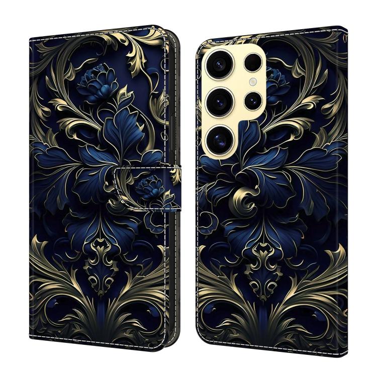 Crystal-Like Painted Vegan Leather Phone Case, For Samsung Galaxy S23 Ultra 5G