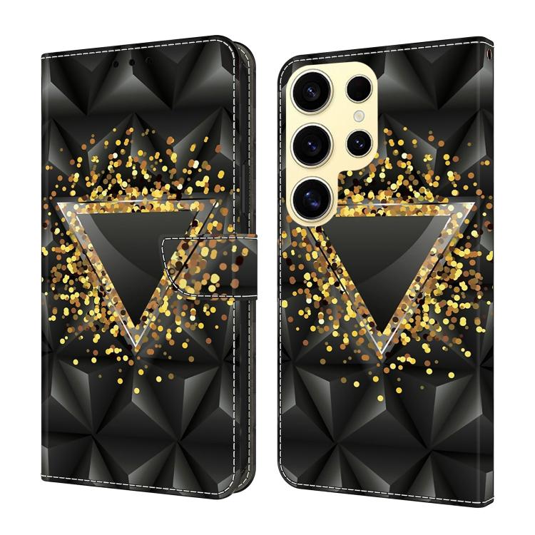 Crystal-Like Painted Vegan Leather Phone Case, For Samsung Galaxy S23 Ultra 5G