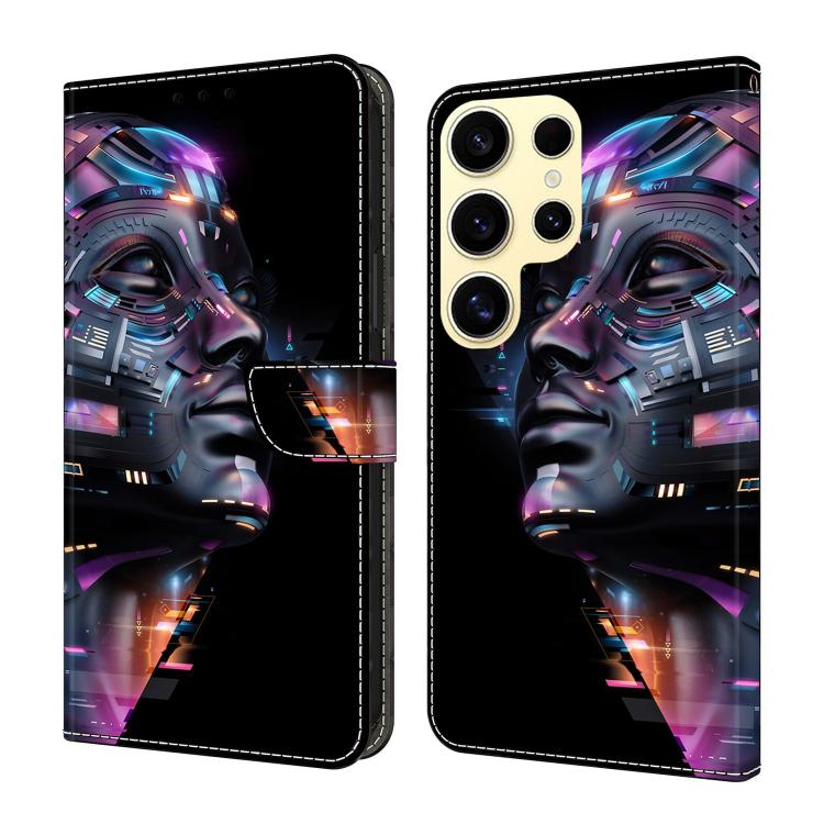 Crystal-Like Painted Vegan Leather Phone Case, For Samsung Galaxy S23 Ultra 5G