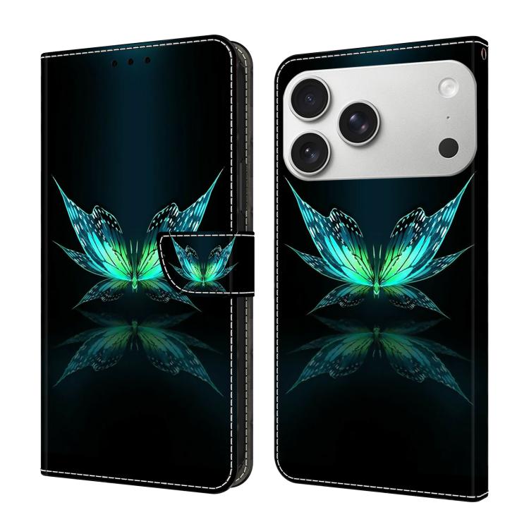 Crystal-Like Painted Vegan Leather Phone Case, For iPhone 17 Pro Max