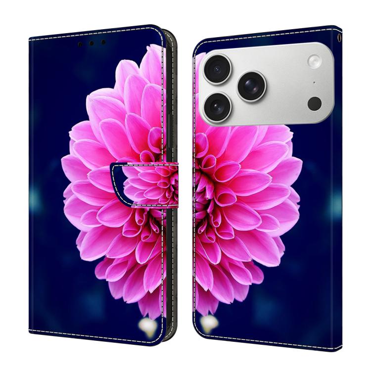Crystal-Like Painted Vegan Leather Phone Case, For iPhone 17 Pro Max