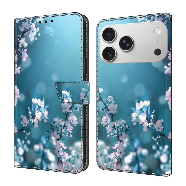 Crystal-Like Painted Vegan Leather Phone Case, For iPhone 17 Pro Max