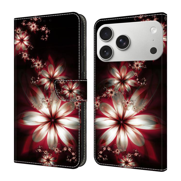 Crystal-Like Painted Vegan Leather Phone Case, For iPhone 17 Pro Max