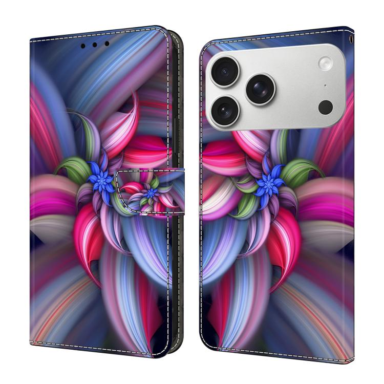 Crystal-Like Painted Vegan Leather Phone Case, For iPhone 17 Pro Max