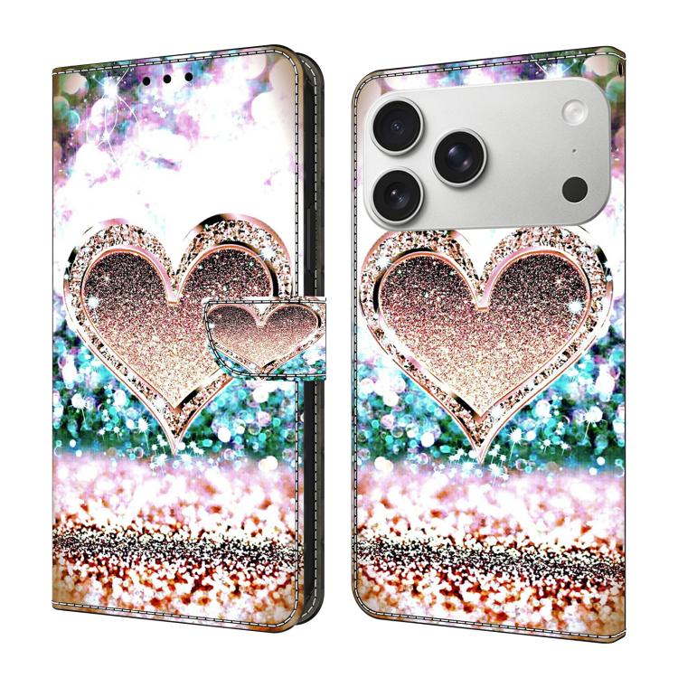 Crystal-Like Painted Vegan Leather Phone Case, For iPhone 17 Pro