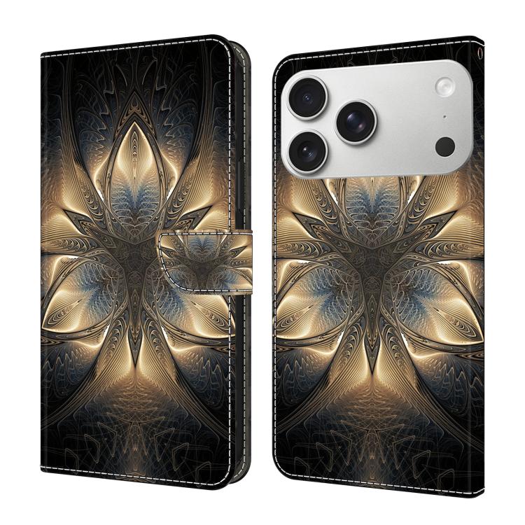 Crystal-Like Painted Vegan Leather Phone Case, For iPhone 17 Pro