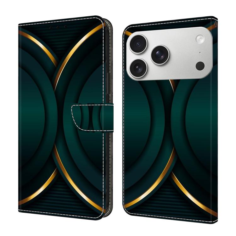 Crystal-Like Painted Vegan Leather Phone Case, For iPhone 17 Pro
