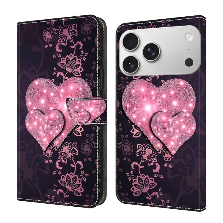 Crystal-Like Painted Vegan Leather Phone Case, For iPhone 17 Pro