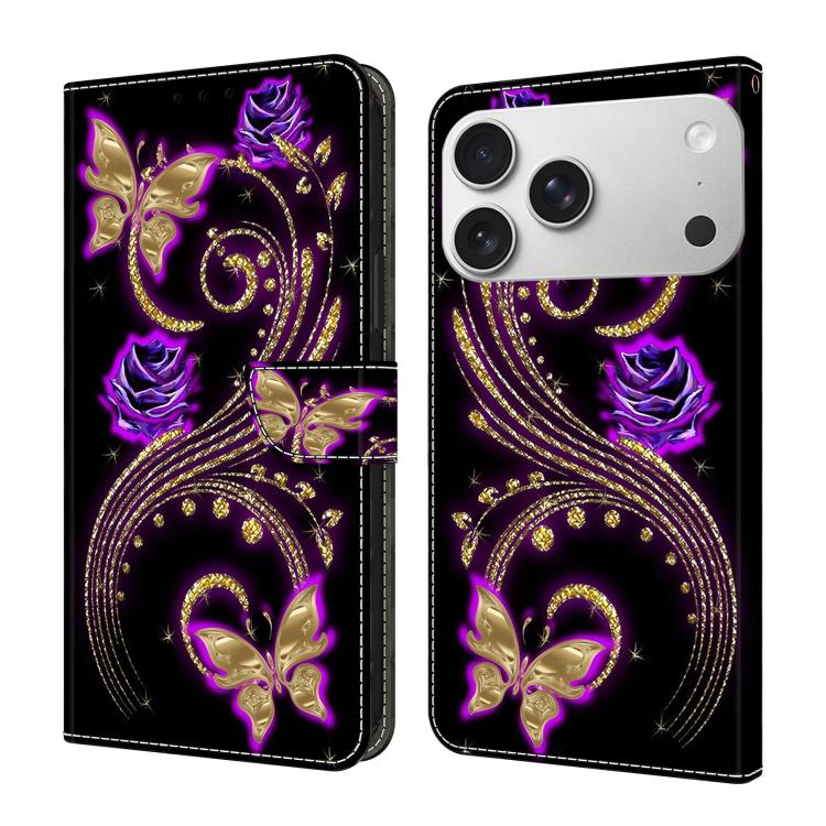 Crystal-Like Painted Vegan Leather Phone Case, For iPhone 17 Pro