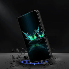 Crystal-Like Painted Vegan Leather Phone Case, For iPhone 16