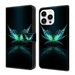 Crystal-Like Painted Vegan Leather Phone Case, For iPhone 15 Pro