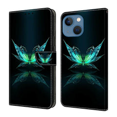 Crystal-Like Painted Vegan Leather Phone Case, For iPhone 14 / 13