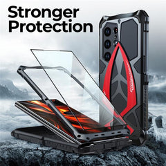Sports Car Metal Silicone Shockproof Phone Case with Film, For Samsung Galaxy S26 Ultra 5G, For Samsung Galaxy S25 Ultra 5G, For Samsung Galaxy S24 Ultra 5G