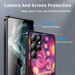 Metal Frame UA Color Printed Magnetic Shockproof Phone Case, For Samsung Galaxy S22 Ultra 5G
