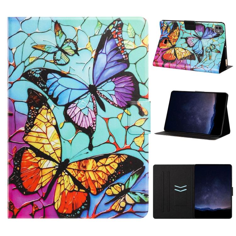 Litchi Texture Voltage Painted Vegan Leather Smart Tablet Case, For iPad mini 2024 / mini 6, For iPad Pro 11 2022 / Air 2022 10.9