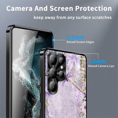 Metal Frame UA Color Printed Magnetic Shockproof Phone Case, For Samsung Galaxy S24 Ultra 5G