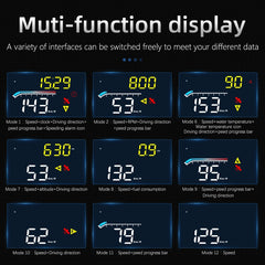 M17 Car HUD Head-up Display GPS Speed Meter Car OBD2 Diagnostic Tool, M17