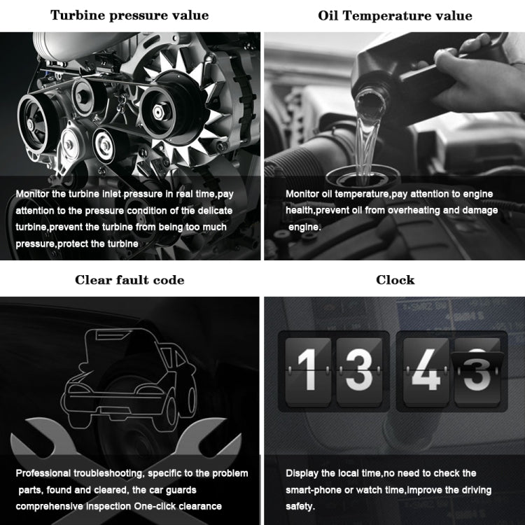 P15 OBD2 Car HUD Head-up Display Water Temperature / Vehicle Speed / Voltage, P15