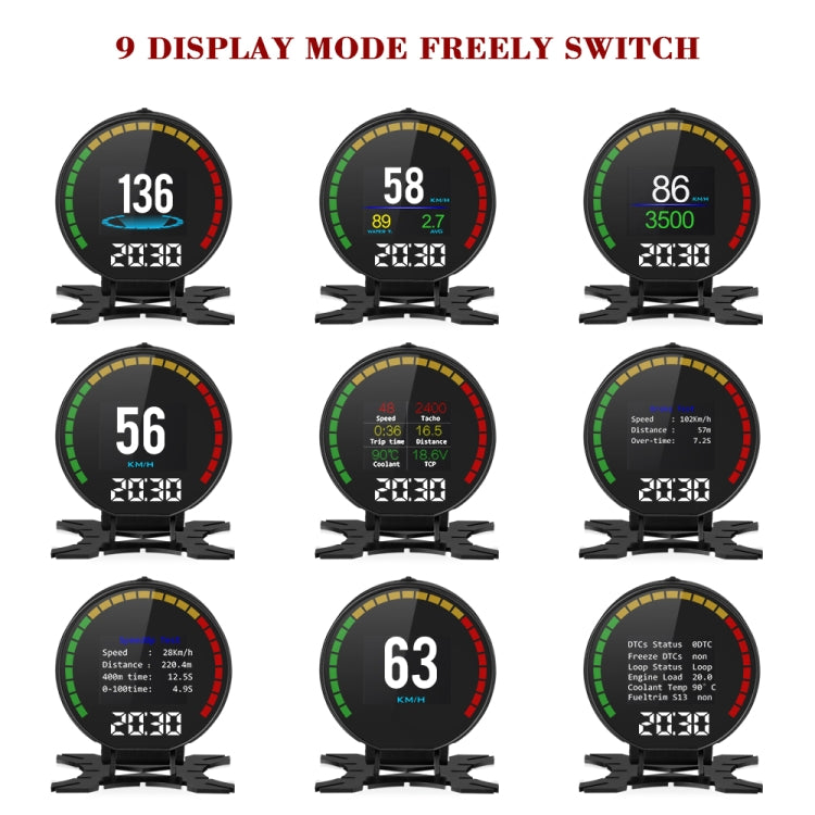 P15 OBD2 Car HUD Head-up Display Water Temperature / Vehicle Speed / Voltage, P15