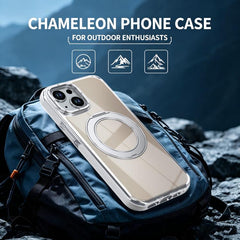 Dual Color Gradient Discolor 360 Degree Rotation Holder Magnetic Phone Case, For iPhone 14 / 13, For iPhone 14 Pro