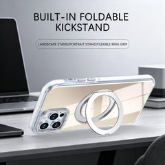 Dual Color Gradient Discolor 360 Degree Rotation Holder Magnetic Phone Case, For iPhone 12 / 12 Pro, For iPhone 12 Pro Max, For iPhone 11