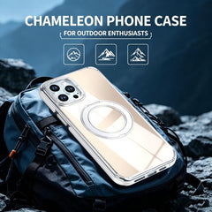 Dual Color Gradient Discolor 360 Degree Rotation Holder Magnetic Phone Case, For iPhone 12 / 12 Pro, For iPhone 12 Pro Max, For iPhone 11